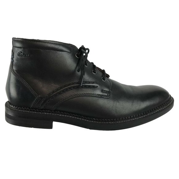 mens black leather chukka boots uk
